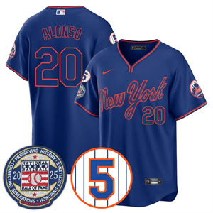 Men's New York Mets #20 Pete Alonso Gold Number Retirement & Hall of Fame Jersey All Stitched