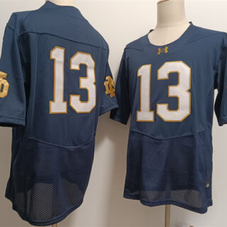 Men's Notre Dame Fighting Irish #13 Riley Leonard Navy 2024 F.U.S.E. Limited Stitched Jersey