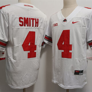 Men's Ohio State Buckeyes #4 Jeremiah Smith White 2023 F.U.S.E. Limited Stitched Jersey
