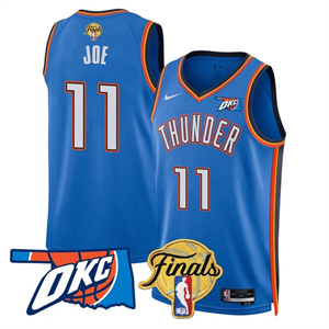 Men's Oklahoma City Thunder #11 Isaiah Joe Final Patch Jersey All Stitched