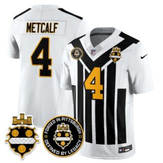 Men's Pittsburgh Steelers #4 DK Metcalf Alternate 1933 Throwback Limited Jersey All Stitched