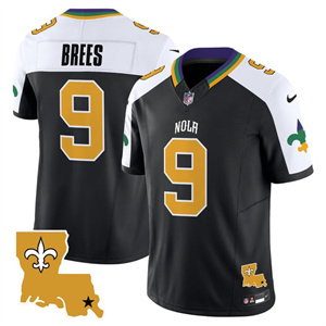 Men's New Orleans Saints #9 Drew Brees 2025 New Orleans City Vapor Limited Jersey All Stitched