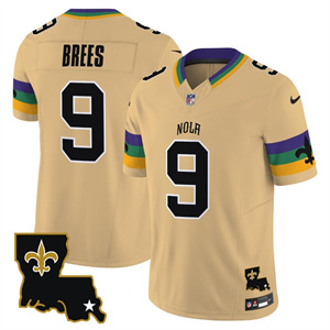 Men's New Orleans Saints #9 Drew Brees 2025 New Orleans City Vapor Limited Jersey All Stitched