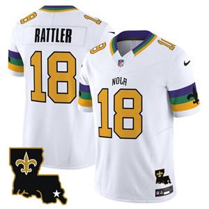 Men's New Orleans Saints 2025 New Orleans City Vapor Limited Jersey All Stitched Spencer Rattler