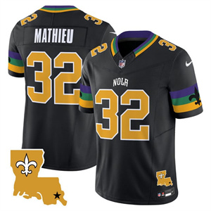 Men's New Orleans Saints #32 Tyrann Mathieu 2025 New Orleans City Vapor Limited Jersey All Stitched