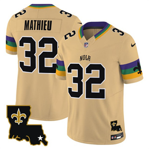 Men's New Orleans Saints #32 Tyrann Mathieu 2025 New Orleans City Vapor Limited Jersey All Stitched