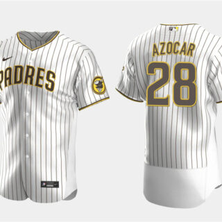 Men's San Diego Padres #28 Jose Azocar White Flex Base Stitched Baseball Jersey