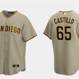 Men's San Diego Padres #65 Jose Castillo Tan Cool Base Stitched Jersey