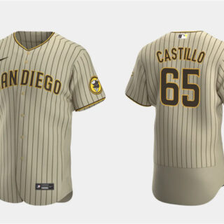 Men's San Diego Padres #65 Jose Castillo Tan Flex Base Stitched Baseball Jersey