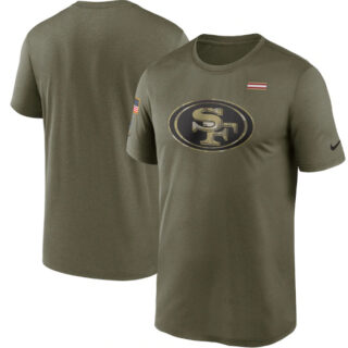 Men's San Francisco 49ers 2021 Olive Salute To Service Legend Performance T-Shirt