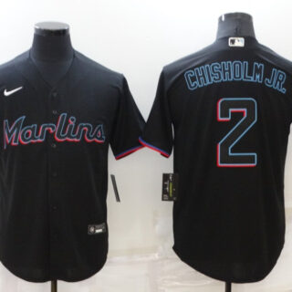 Men's Seattle Mariners #2 Jazz Chisholm Black Cool Base Stitched Jersey