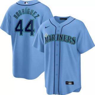 Men's Seattle Mariners #44 Julio Rodriguez Blue Cool Base Stitched Baseball Jersey