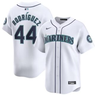 Men's Seattle Mariners #44 Julio Rodriguez White Home Limited Stitched Jersey