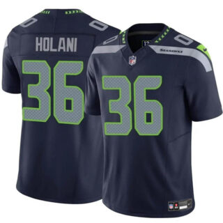Men's Seattle Seahawks #36 George Holani Navy F.U.S.E Vapor Limited Stitched Football Jersey