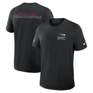 Men's Seattle Seahawks Black 2025 Crucial Catch Tri-Blend Dri-FIT T-Shirt