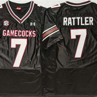 Men's South Carolina Fighting Gamecocks #7 Spencer Rattler Black Stitched Jersey