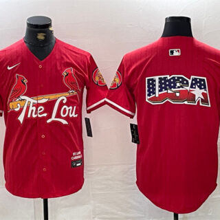 Men's St. Louis Cardinals Team Big Logo Red 2024 City Connect Limited Stitched Baseball Jersey