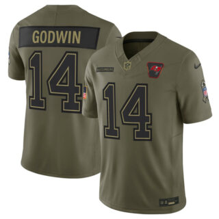 Men's Tampa Bay Buccaneers #14 Chris Godwin Jr. Olive 2025 F.U.S.E. Salute to Service Limited Stitched Football Jersey