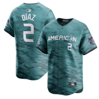 Men's Tampa Bay Rays #2 Yandy Diaz Teal 2023 All-Star Cool Base Stitched Baseball Jersey