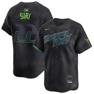 Men's Tampa Bay Rays #22 Jose Siri Charcoal 2024 City Connect Limited Stitched Baseball Jersey