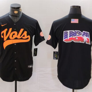 Men's Tennessee Volunteers Black Team Big Logo Stitched Jersey