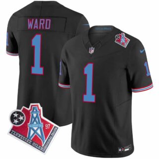 Men's Tennessee Titans 1997 Throwback Vapor Limited Jersey All Stitched Cam Ward 1
