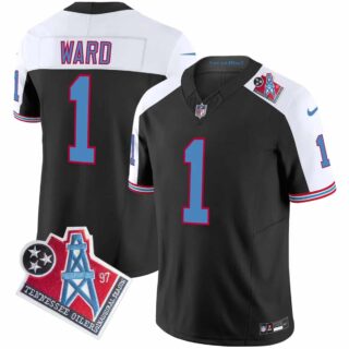 Men's Tennessee Titans 1997 Throwback Vapor Limited Jersey All Stitched Cam Ward #1