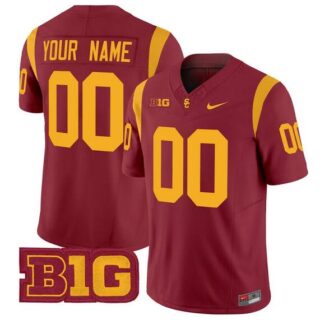 Men's USC Trojans ACTIVE PLAYER Custom Red 2024 F.U.S.E. Vapor Limited Stitched Jersey