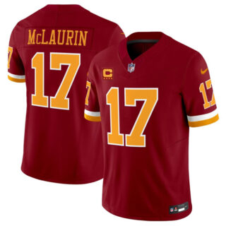 Men's Washington Commanders #17 Terry McLaurin Burgundy 2025 F.U.S.E. 4-Star C Patch Throwback Limited Stitched Football Jersey