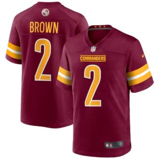 Men's Washington Commanders #2 Dyami Brown 2022 Burgundy Game Stitched Jersey