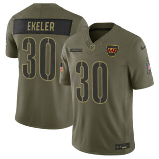 Men's Washington Commanders #30 Austin Ekeler Olive 2025 F.U.S.E. Salute to Service Limited Stitched Football Jersey