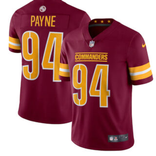 Men's Washington Commanders #94 Da'Ron Payne 2022 Burgundy Vapor Limited Stitched Jersey