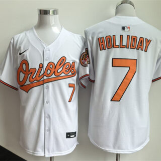 Men's Baltimore Orioles #7 Jackson Holliday White 2025 Home Limited Stitched Baseball Jersey