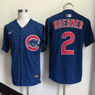 Men's Chicago Cubs #2 Nico Hoerner Blue 2026 Limited Stitched Baseball Jersey
