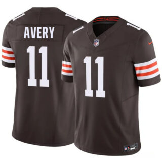 Men's Cleveland Browns #11 Tre Avery Brown 2026 F.U.S.E. Vapor Limited Stitched Football Jersey