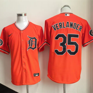 Men's Detroit Tigers #35 Justin Verlander Orange 2026 Cool Base Stitched Baseball Jersey
