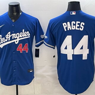 Men's Los Angeles Dodgers #44 Andy Pages Royal Alternate Stadium Stitched Baseball Jersey