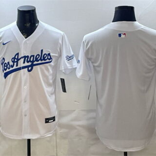 Men's Los Angeles Dodgers Blank White Alternate Stadium Stitched Baseball Jersey