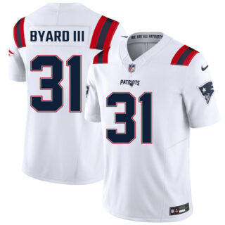 Men's New England Patriots #31 Kevin Byard III White 2026 F.U.S.E. Vapor Limited Stitched Football Jersey