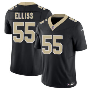 Men's New Orleans Saints #55 Kaden Elliss Black 2026 F.U.S.E Vapor Limited Stitched Football Jersey