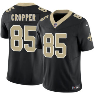 Men's New Orleans Saints #85 Jalen Cropper Black 2026 F.U.S.E Vapor Limited Stitched Football Jersey