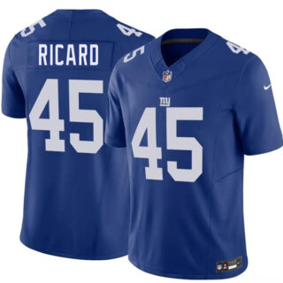 Men's New York Giants #45 Patrick Ricard Blue 2026 F.U.S.E. Vapor Untouchable Limited Stitched Jersey