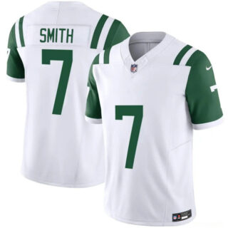 Men's New York Jets #7 Geno Smith White 2025 F.U.S.E. Classic Alternate Vapor Untouchable Limited Stitched Jersey