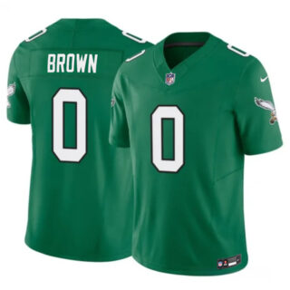Men's Philadelphia Eagles #0 Hollywood Brown Kelly Green 2026 F.U.S.E. Throwback Vapor Untouchable Limited Stitched Football Jersey