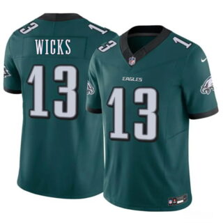 Men's Philadelphia Eagles #13 Dontayvion Wicks Green 2026 F.U.S.E. Vapor Untouchable Limited Stitched Football Jersey