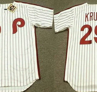 Men's Philadelphia Phillies #29 John Kruk White Stitched Jersey