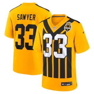 Men's Pittsburgh Steelers #33 Jack Sawyer Gold Jersey
