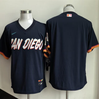 Men's San Diego Padres Blank Obsidian 2026 City Connect Stadium Stitched Baseball Jersey