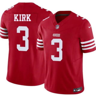 Men's San Francisco 49ers #3 Christian Kirk Red 2026 F.U.S.E. Vapor Untouchable Limited Stitched Football Jersey