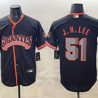 Men's San Francisco Giants #51 Jung Hoo Lee Black 2026 Alternate Stadium Stitched Baseball Jersey